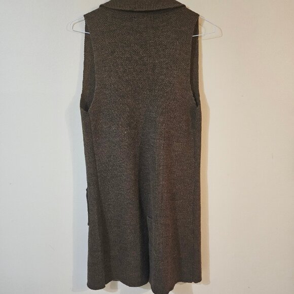 YaYa & Co Women's Sleeveless Knit Open Front Long Cardigan - Picture 3 of 7